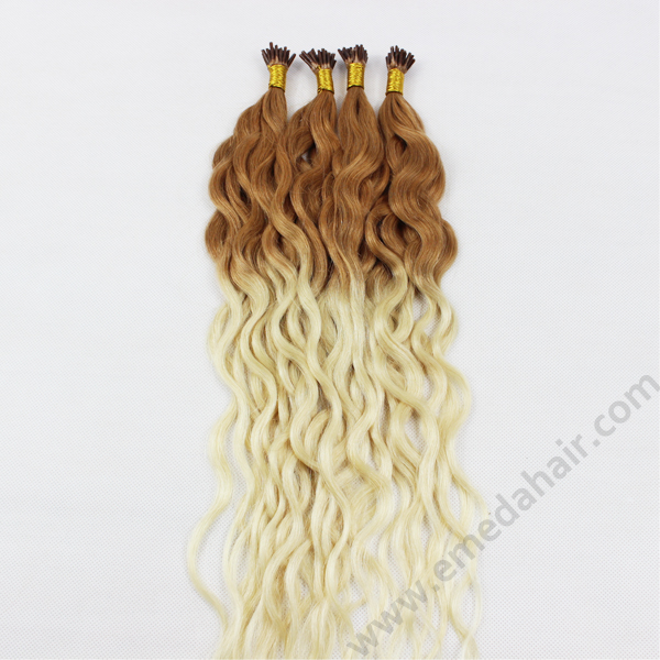 Curly i tip hair extensions stick hair extensions HN355